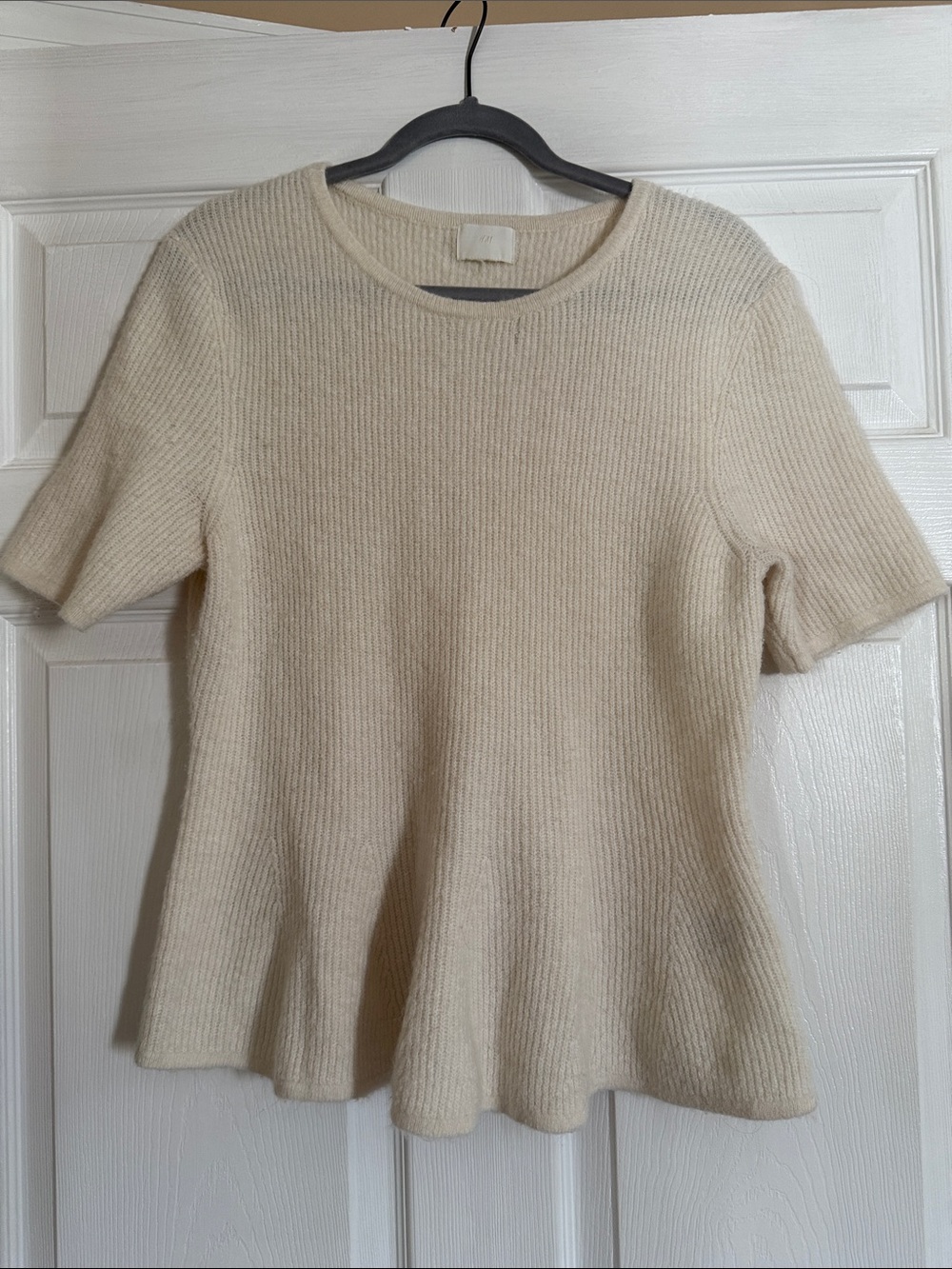 H&M Short Sleeve Sweater Peplum Top